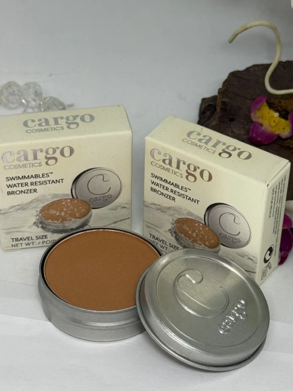 2x Cargo Cosmetics Swimmables Water Resistant Bronzer - .10 oz Travel Size - NIB